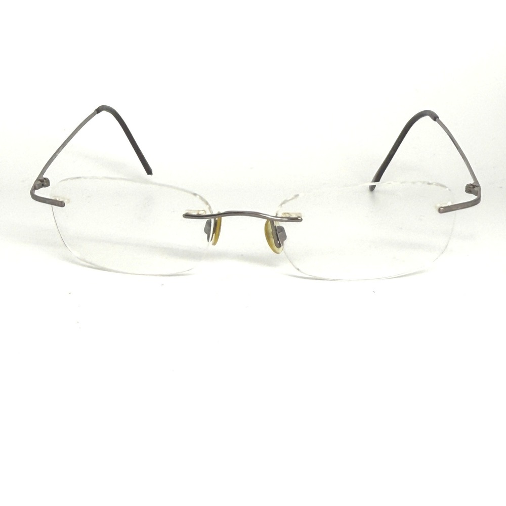 Magic Clip SM 265 GUN Rimless Eyeglasses Frames 50-19-145 Gunmetal Gray Mens
